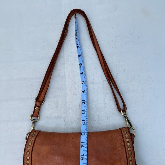 Sundance Brown Leather Studded Crossbody Bag - Picture 10 of 13